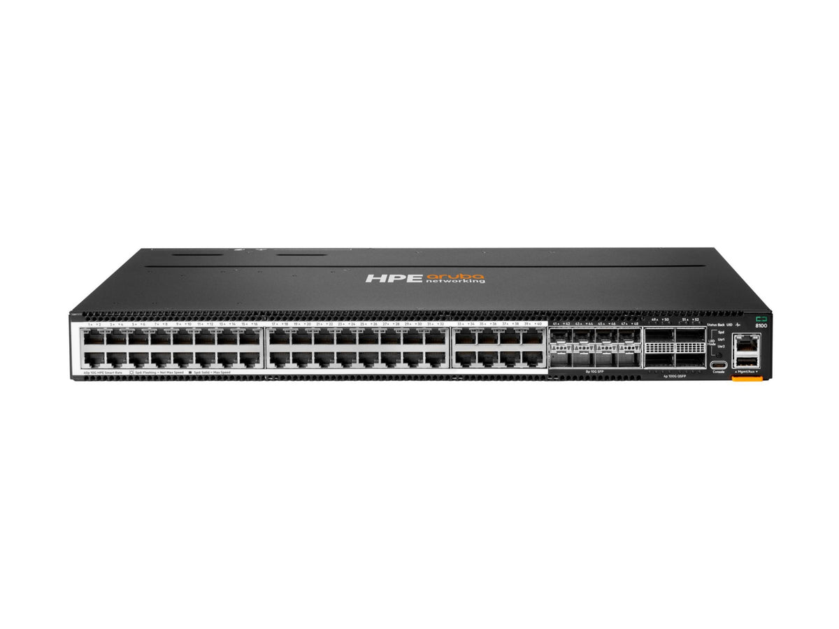 Transceptor de Red Aruba HPE Aruba Networking CX 8100 40x10GBase-T 8x10G SFP+ 4x40/100G QSFP28 Switch - vista 2