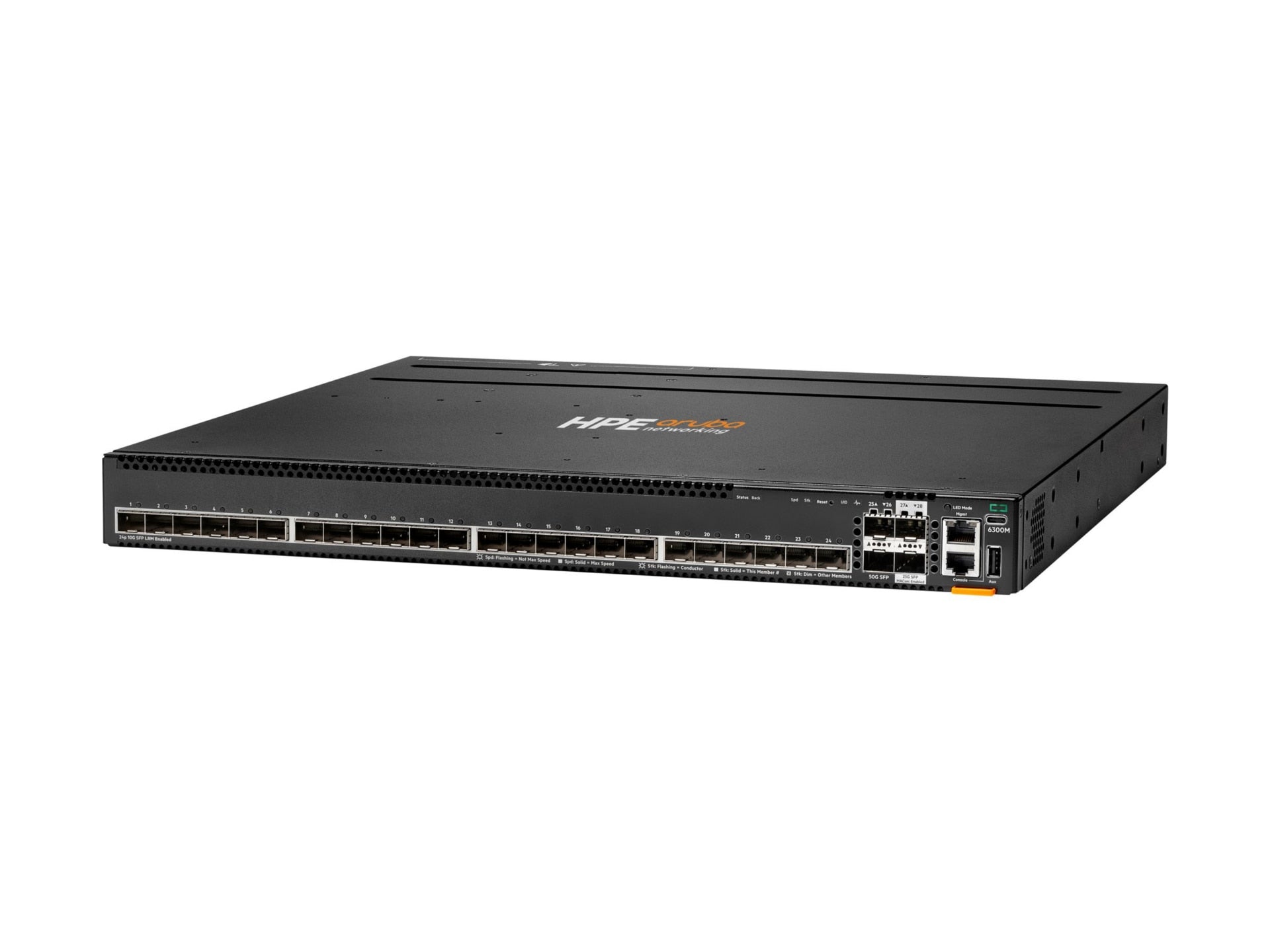 Transceptor de Red Aruba HPE Networking 6300M 24p SFP+ LRM support and 2p 50G and 2p 25G MACsec Switch - vista 1