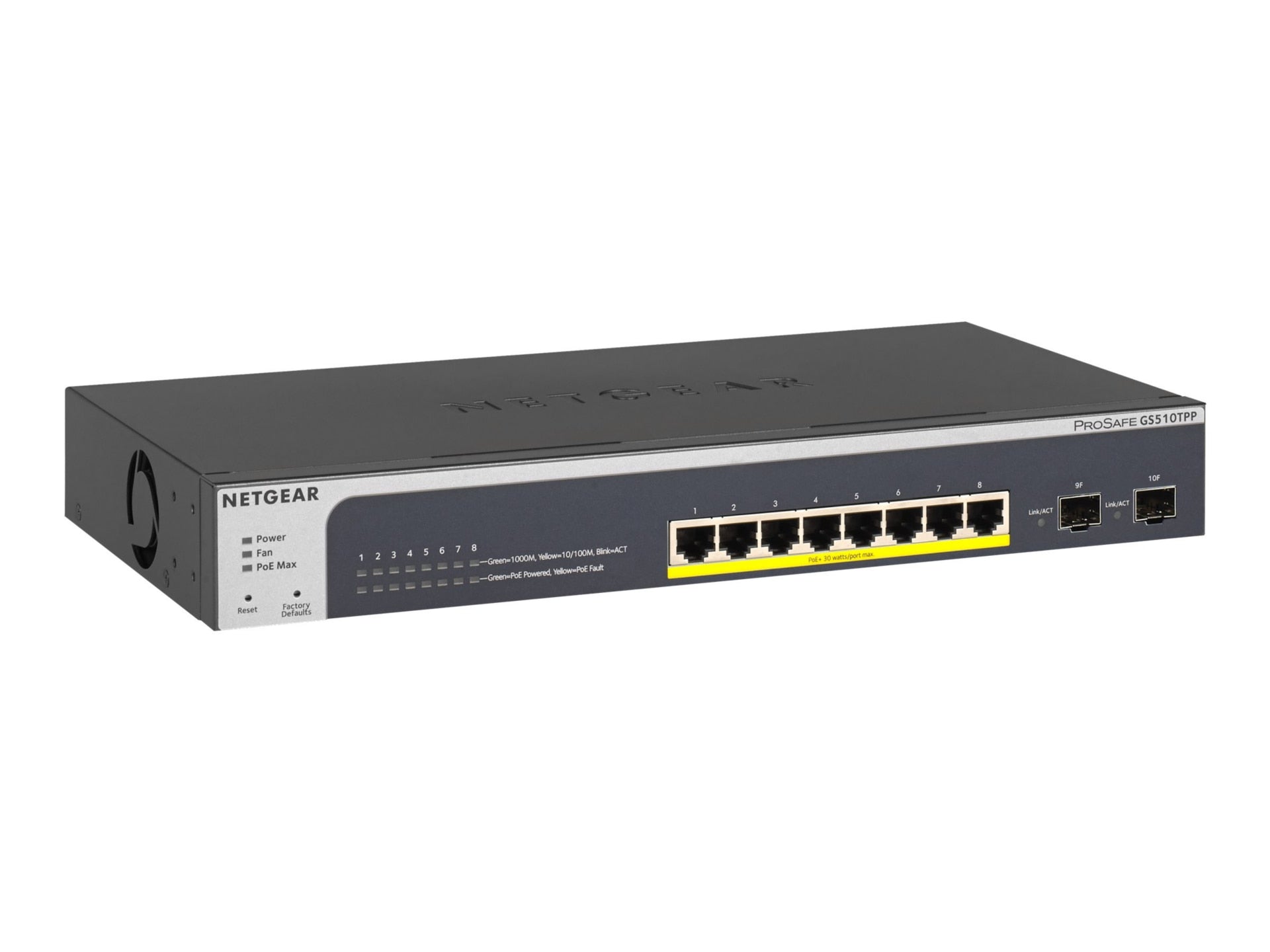 Transceptor de Red Netgear ProSAFE 8-Port PoE+ Gigabit Smart Managed Switch - vista 2