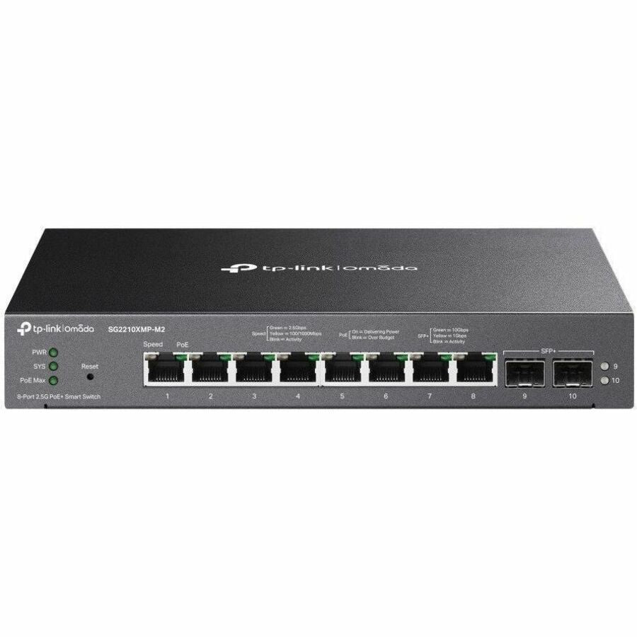 Transceptor de Red Omada Omada 8-Port 2.5GBASE-T and 2-Port 10GE SFP+ Smart Switch - vista 6