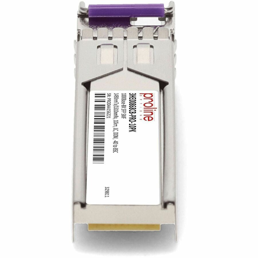 Transceptor de Red Proline 10PK Alcatel-Lucent Nokia 3HE00868CB Compatible TAA 1000Base-BX SFP Transceiver (SM - vista 5