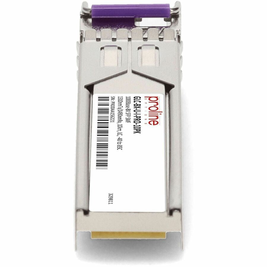 Transceptor de Red Proline 10PK Cisco GLC-BX-U Compatible TAA 1000Base-BX SFP Transceiver (SMF - vista 5