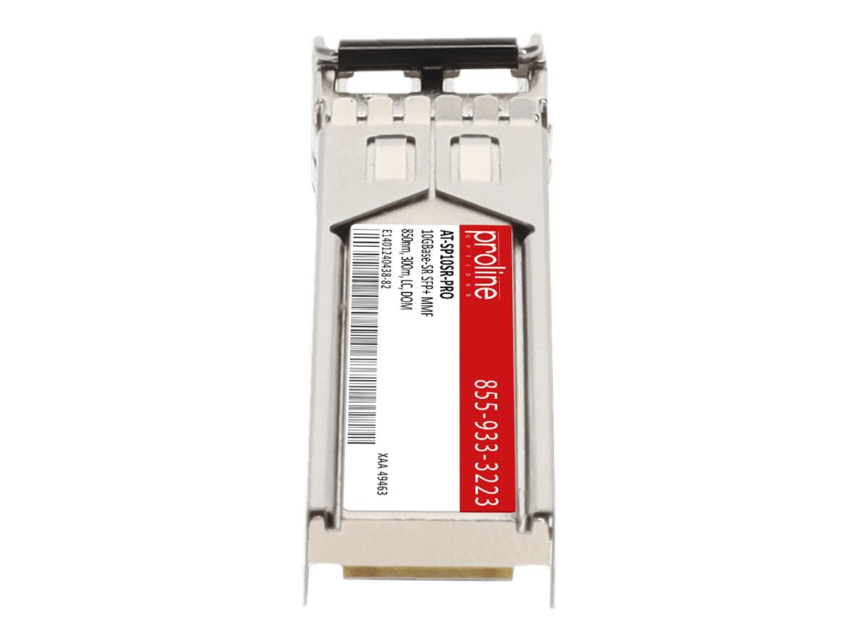 Transceptor de Red Proline Allied Telesis® AT-SP10SR Compatible TAA 10GBase-SR SFP+ Transceiver (MMF - vista 6
