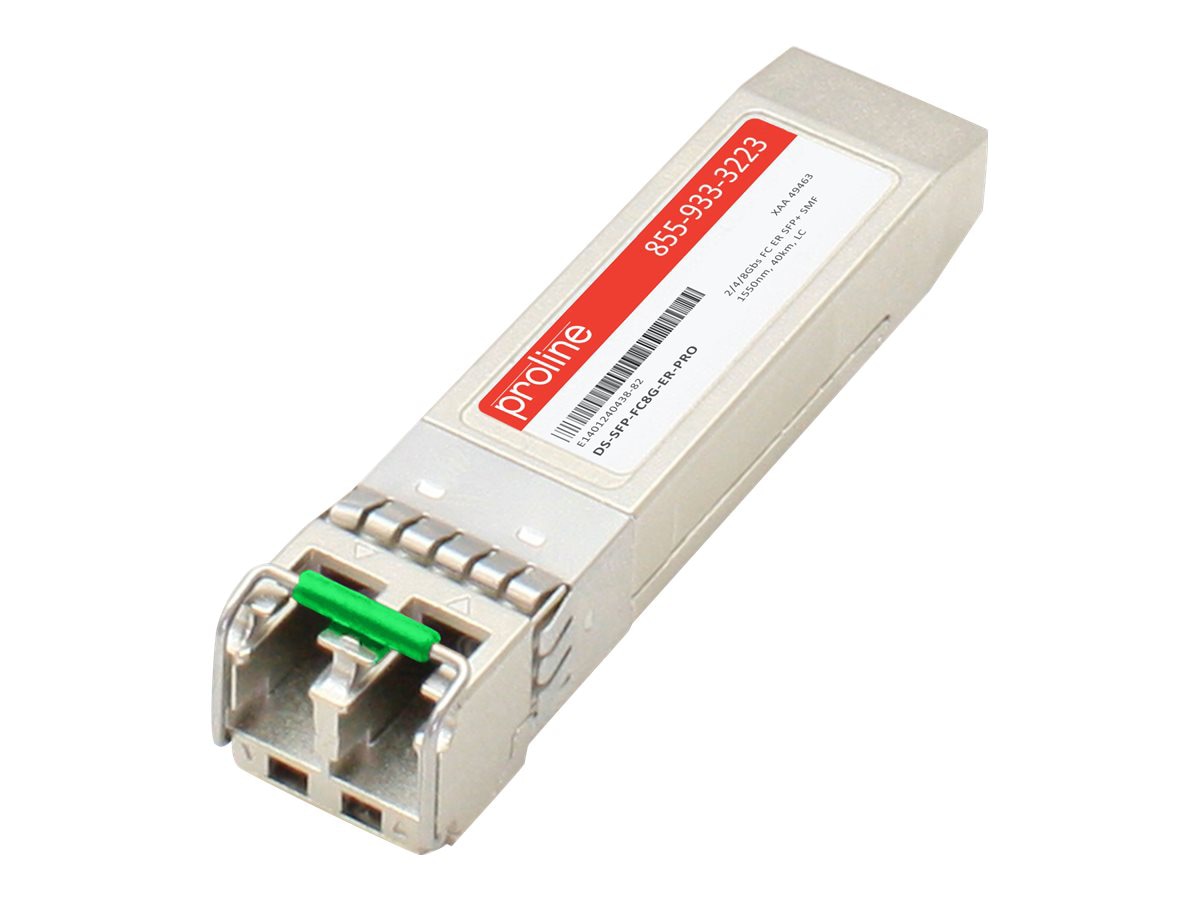 Transceptor de Red Proline Cisco® DS-SFP-FC8G-ER Compatible TAA Compliant 8GBase-LW Fibre Channel SFP+ Transce - vista 1