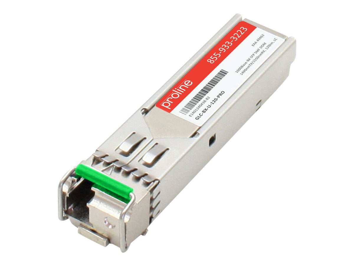 Transceptor de Red Proline Cisco® GLC-BX-U-120 Compatible TAA 1000Base-BX SFP Transceiver (SMF - vista 2