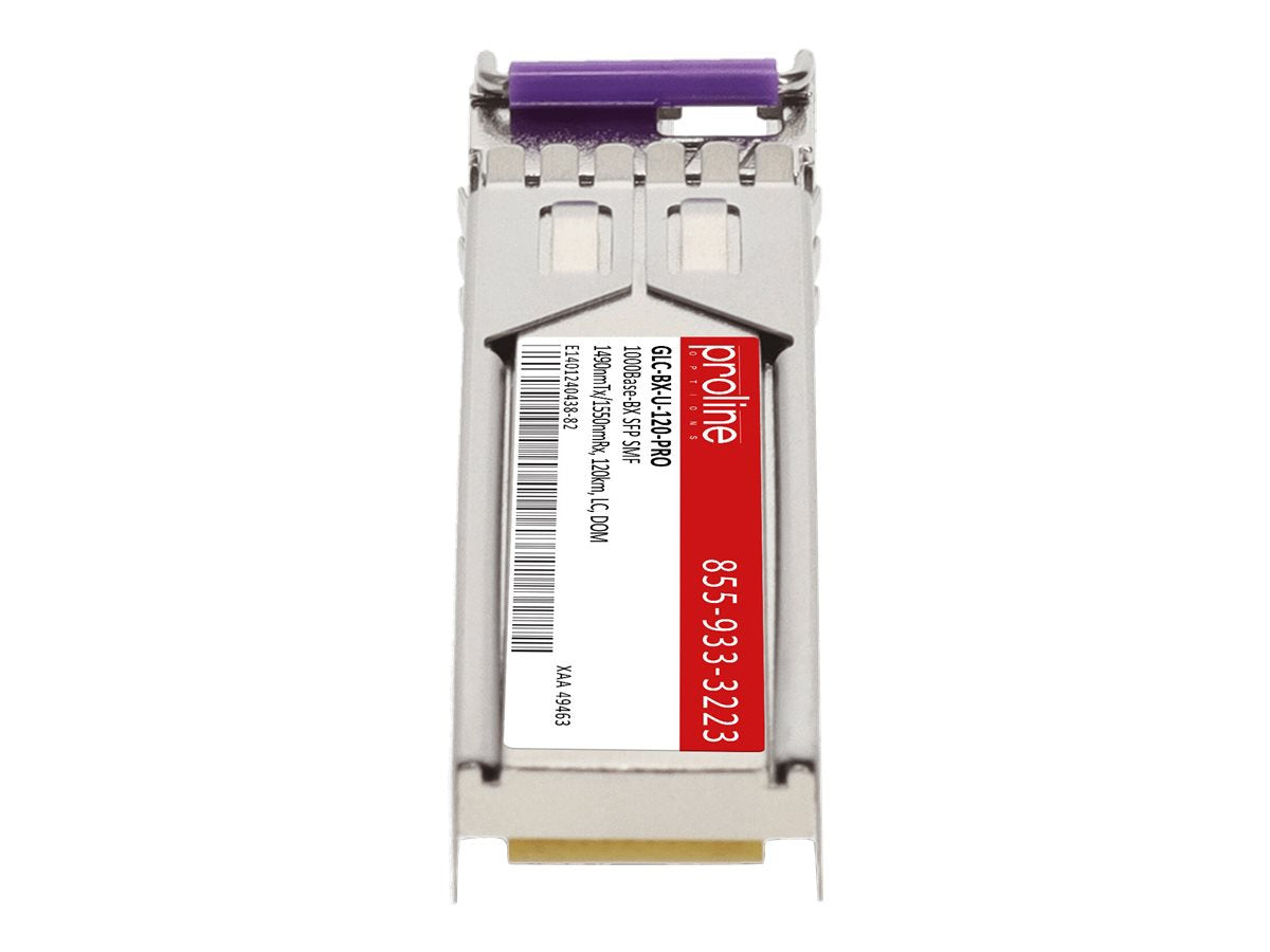 Transceptor de Red Proline Cisco® GLC-BX-U-120 Compatible TAA 1000Base-BX SFP Transceiver (SMF - vista 6