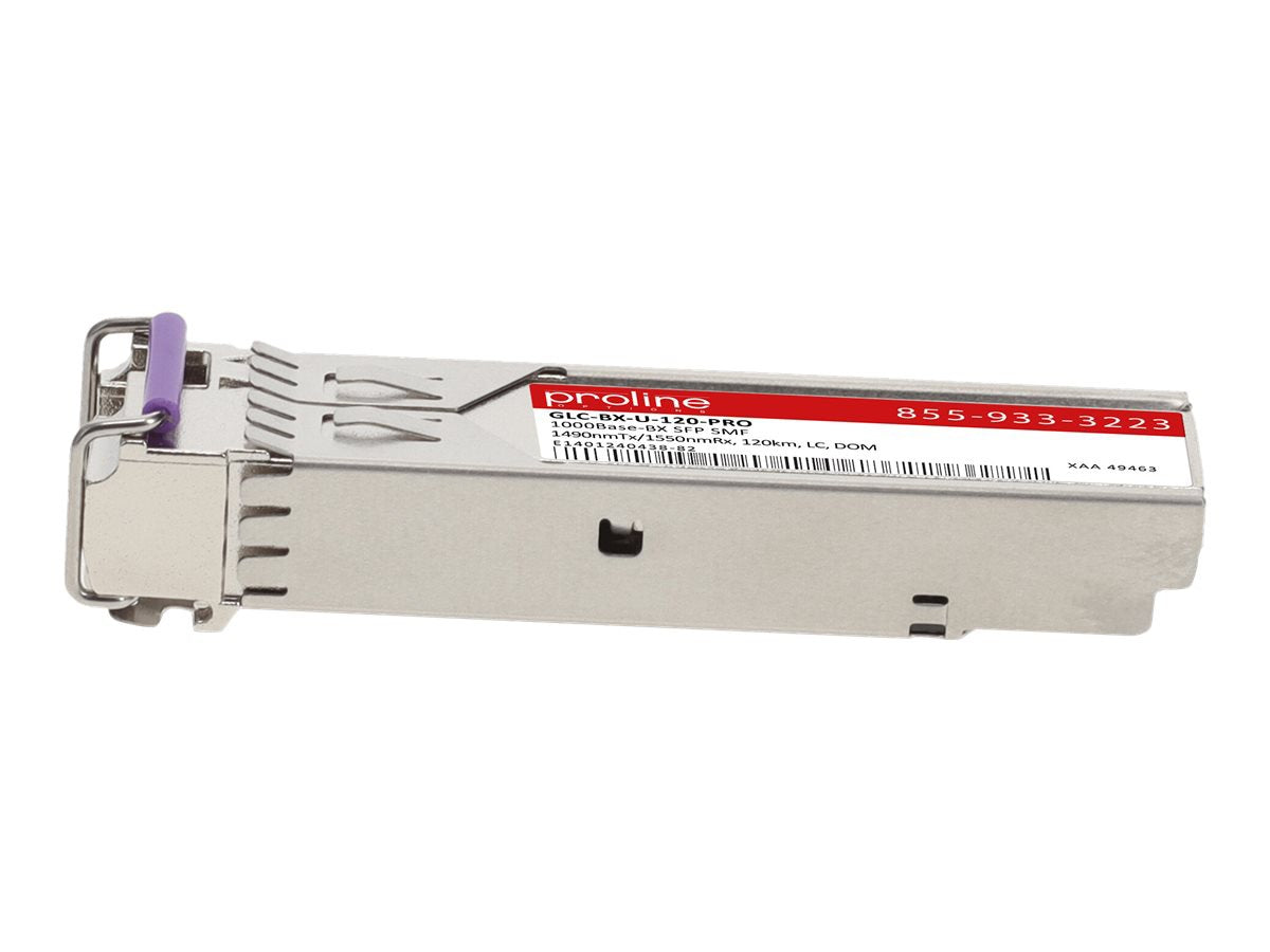 Transceptor de Red Proline Cisco® GLC-BX-U-120 Compatible TAA 1000Base-BX SFP Transceiver (SMF - vista 7