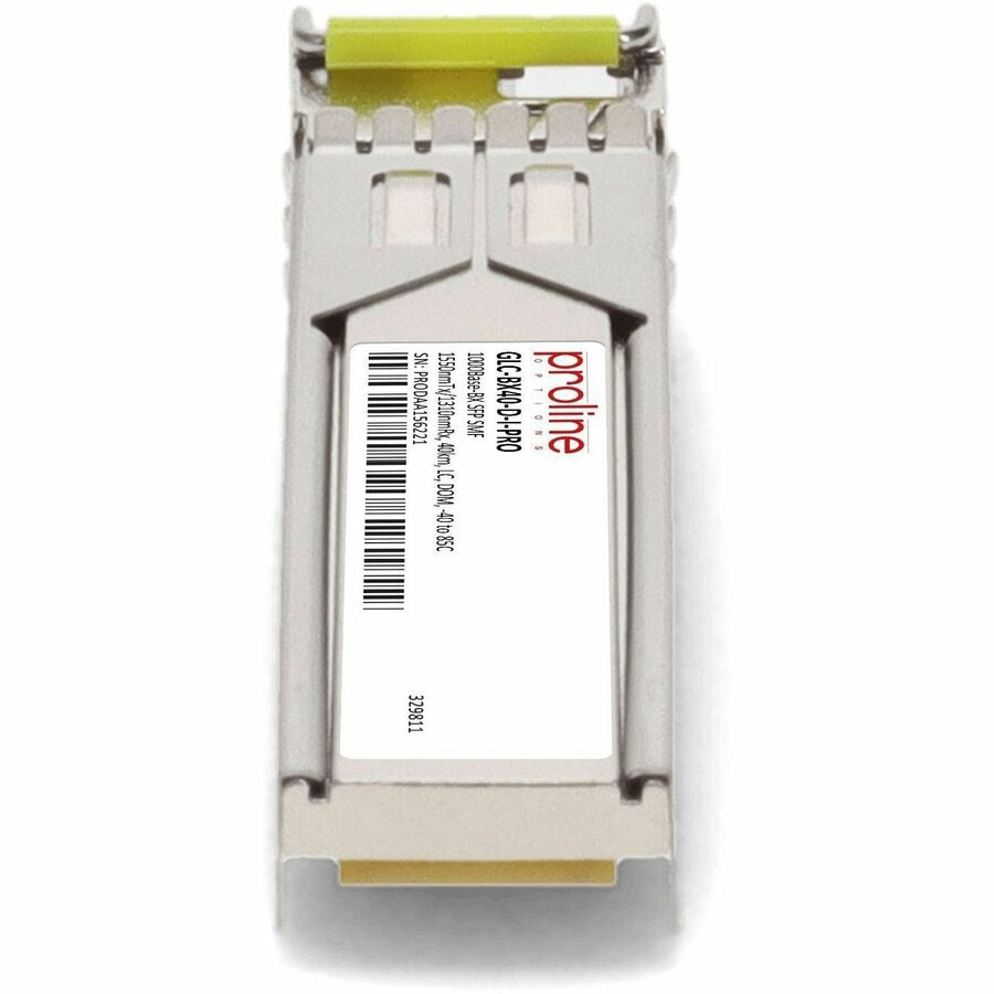 Transceptor de Red Proline Cisco® GLC-BX40-D-I Compatible TAA 1000Base-BX SFP Transceiver (SMF - vista 4