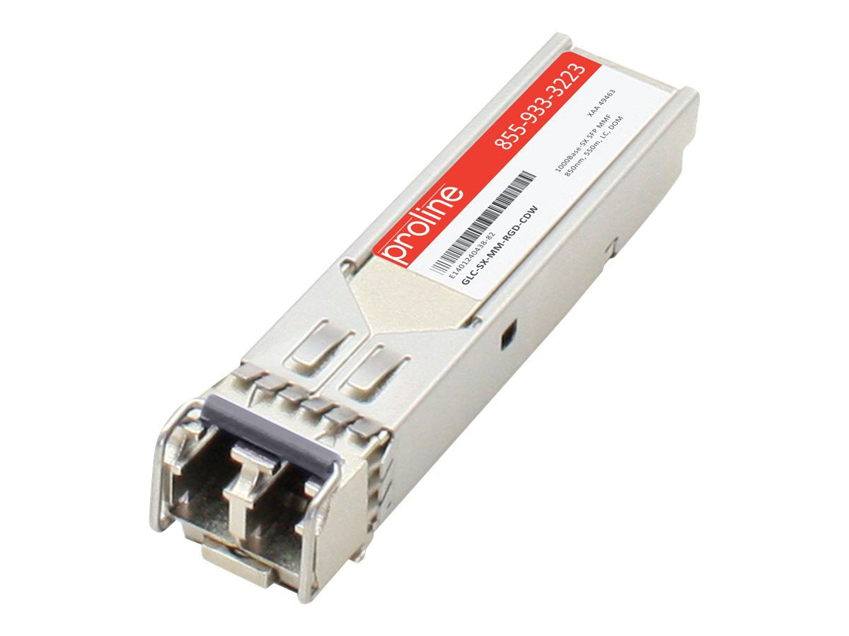 Transceptor de Red Proline Cisco GLC-SX-MM-RGD Compatible TAA 1000Base-SX SFP Transceiver (MMF - vista 3