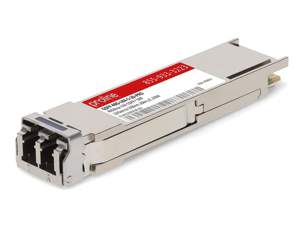 Transceptor de Red Proline Cisco® QSFP-40G-LR4-S-20 Compatible TAA 40GBase-LR4 QSFP+ Transceiver (SMF - vista 1