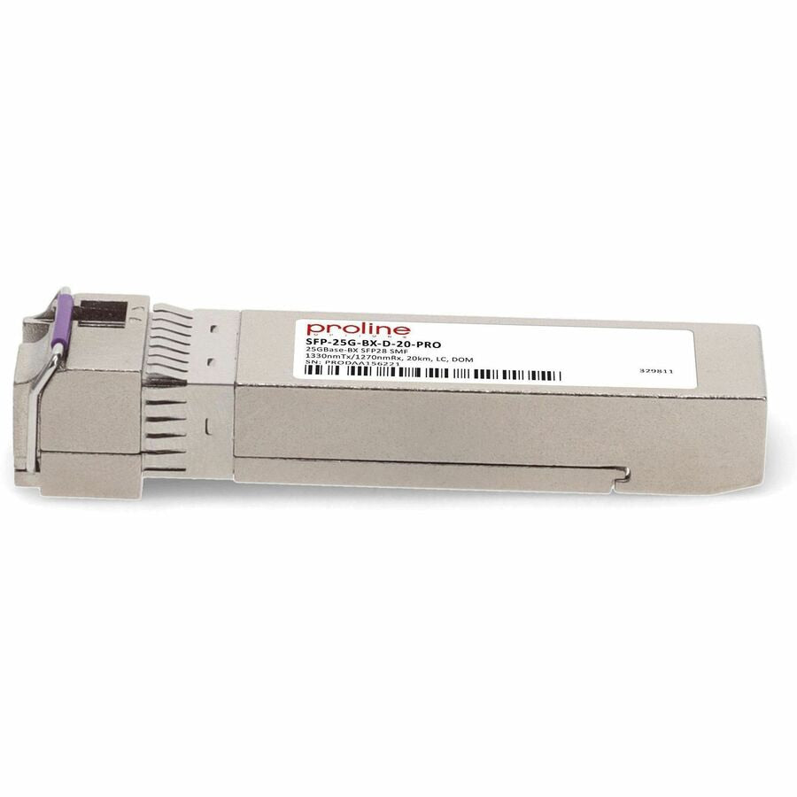 Transceptor de Red Proline Cisco® SFP-25G-BX-D-20 Compatible TAA 25GBase-BX SFP28 Transceiver (SMF - vista 3