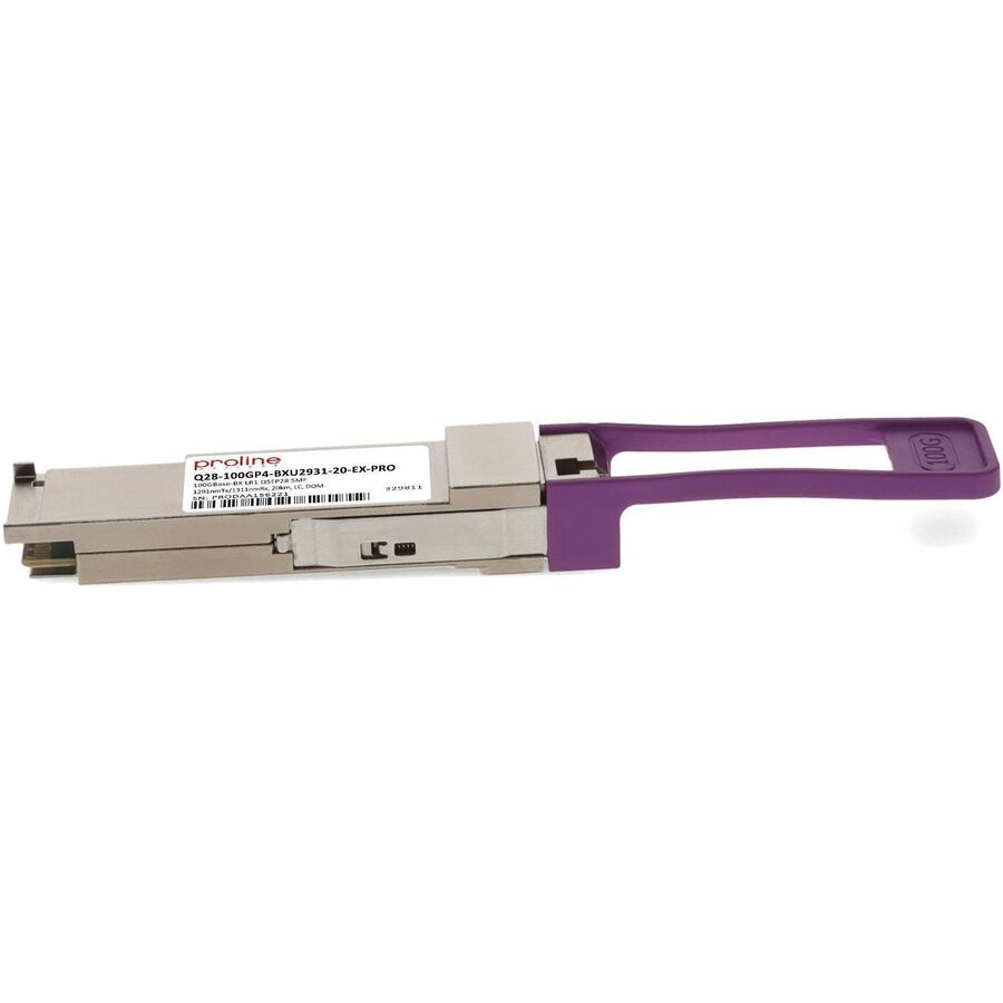Transceptor de Red Proline Extreme Networks Compatible TAA 100GBase-BX LR1 PAM4 QSFP28 Transceiver Single Lamb - vista 2