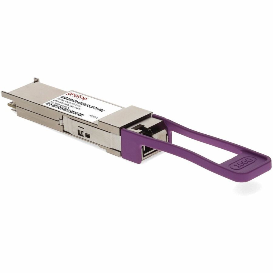 Transceptor de Red Proline Extreme Networks Compatible TAA 100GBase-BX LR1 PAM4 QSFP28 Transceiver Single Lamb - vista 3