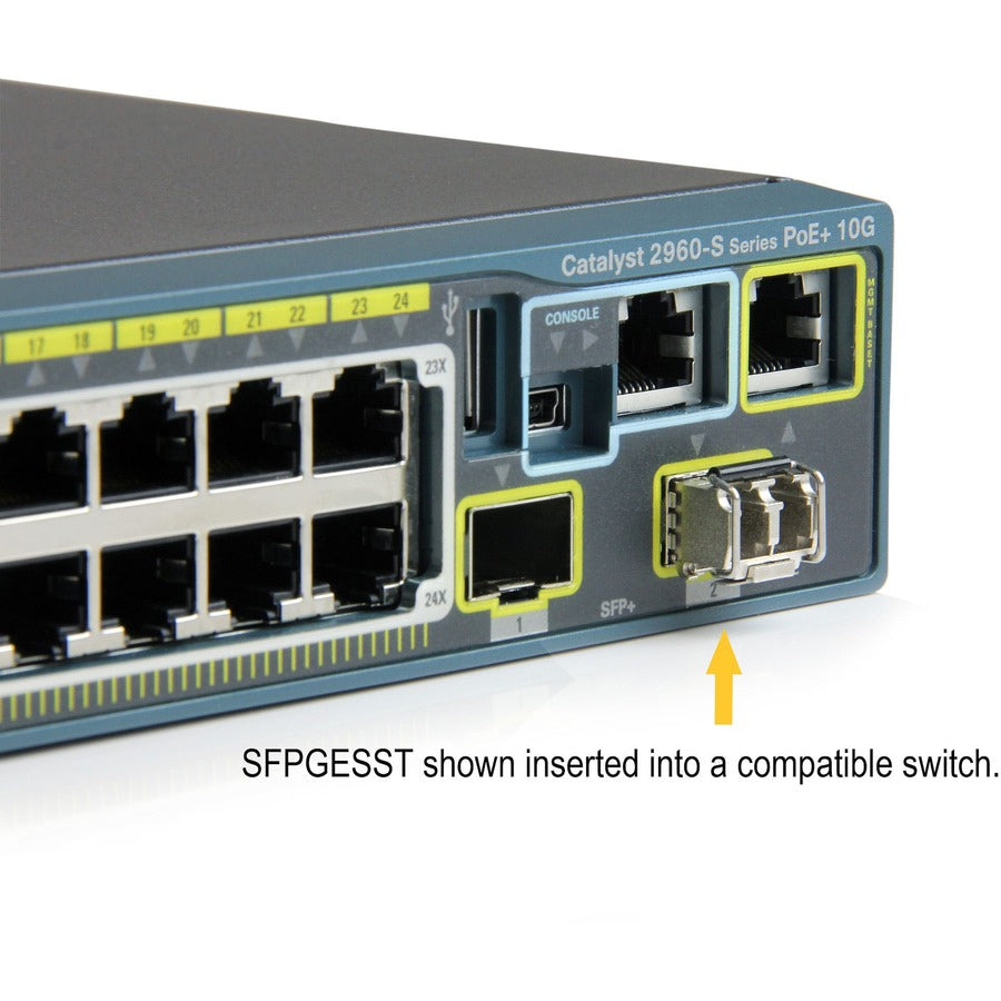 Transceptor de Red StarTech.com StarTech Cisco SFP-GE-S Compatible SFP Module - vista 6