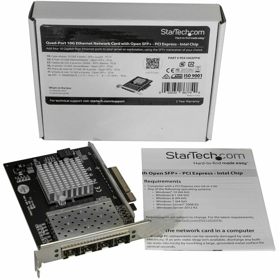 Transceptor de Red StarTech.com StarTech Quad Port 10G SFP+ Network Card - vista 6