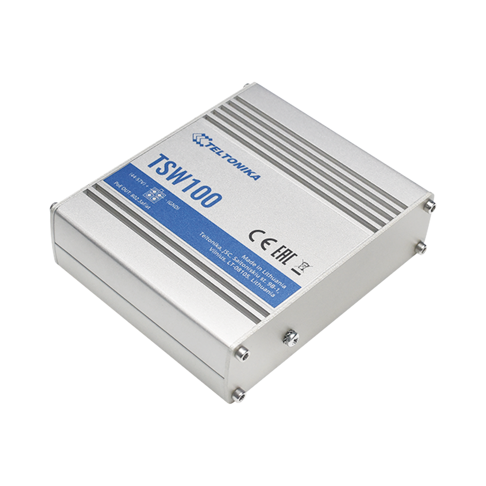 Switch Industrial No-Administrable 5 puertos Gigabit Teltonika TSW100 120 W
