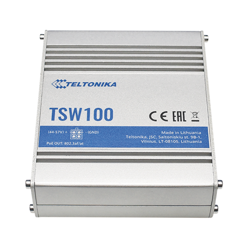 Switch Industrial No-Administrable 5 puertos Gigabit Teltonika TSW100 120 W