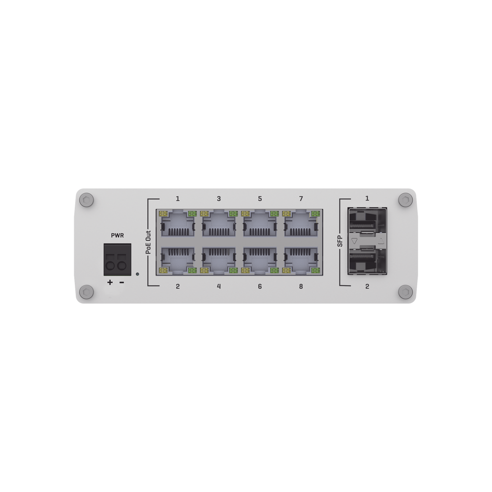 Switch Industrial No-Administrable 8 puertos Gigabit PoE Teltonika TSW200