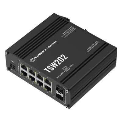 Switch Ethernet Gestionado PoE+ Teltonika TSW202 8 puertos
