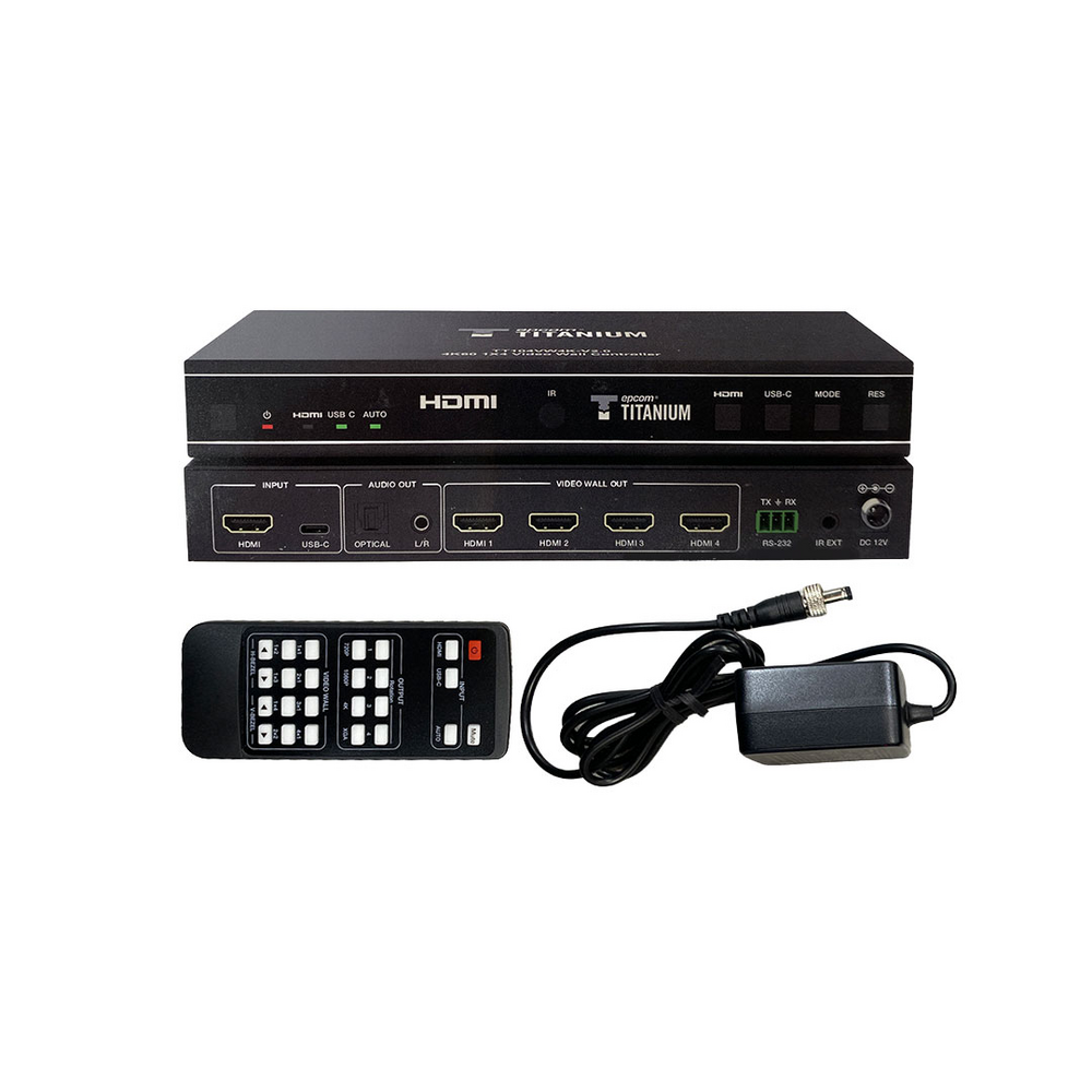 Controlador de Video Wall HDMI 4K60Hz 2x2 Epcom Titanium TT104VW4K-V2.0