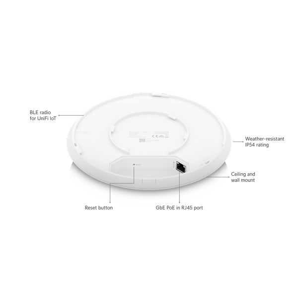 Punto de Acceso Ubiquiti UniFi U6 Pro - WiFi 6 Doble Banda - Gigabit PoE - U6-PRO-US - Vista adicional 3