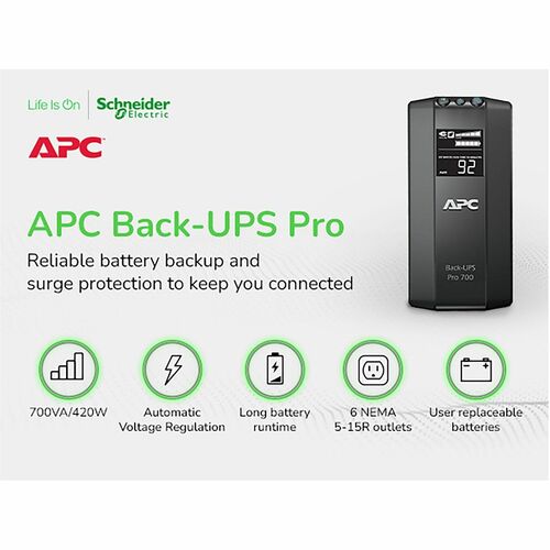 UPS APC BR700G – 700 VA/450 W – Línea interactiva – Torre - imagen 4