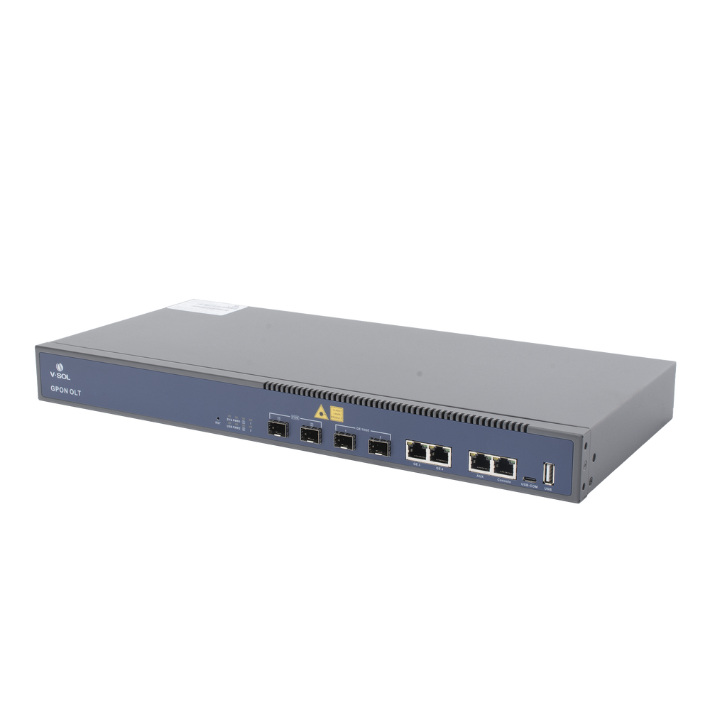 OLT de 2 puertos GPON + 4 V-SOL V1600-GT