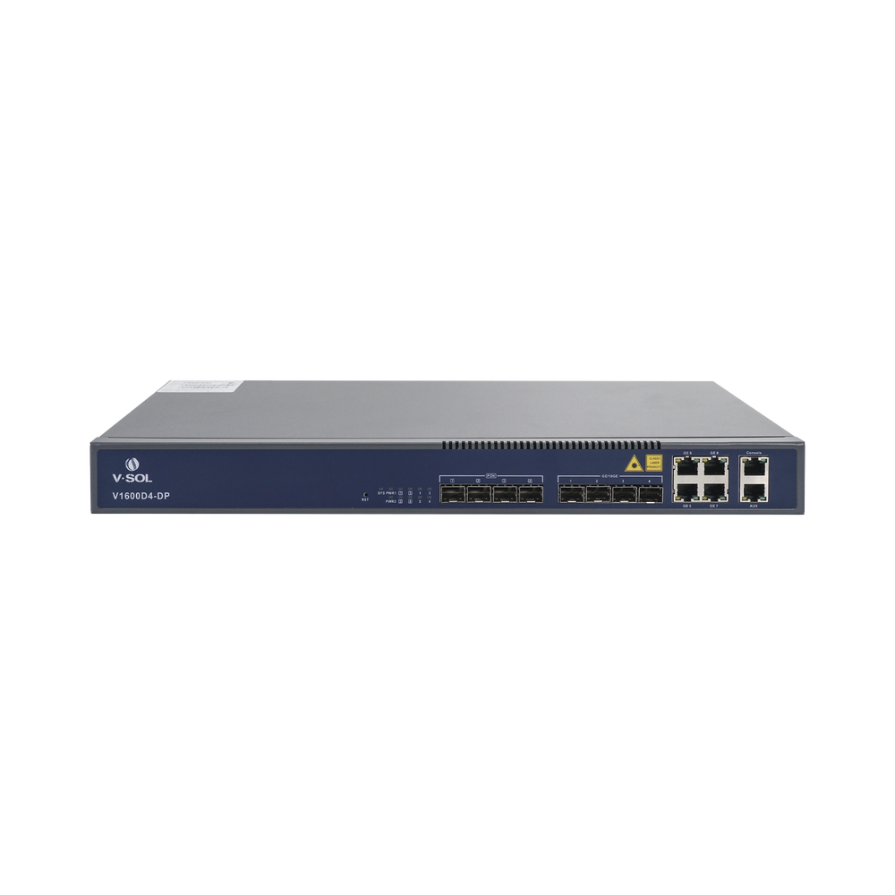 OLT de 4 puertos EPON con 8 V-SOL V1600D4-DP