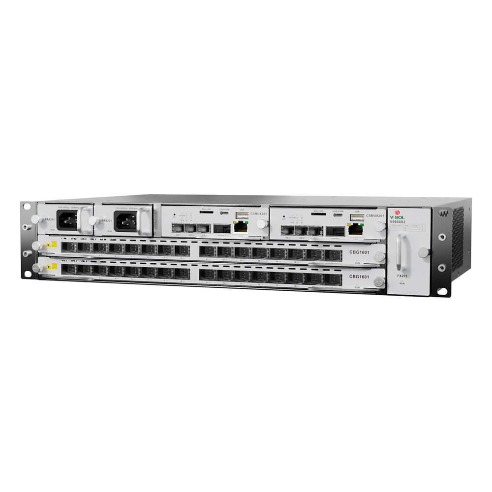 OLT Modular tipo Chasis Serie V-SOL V5600-X2 16 puertos