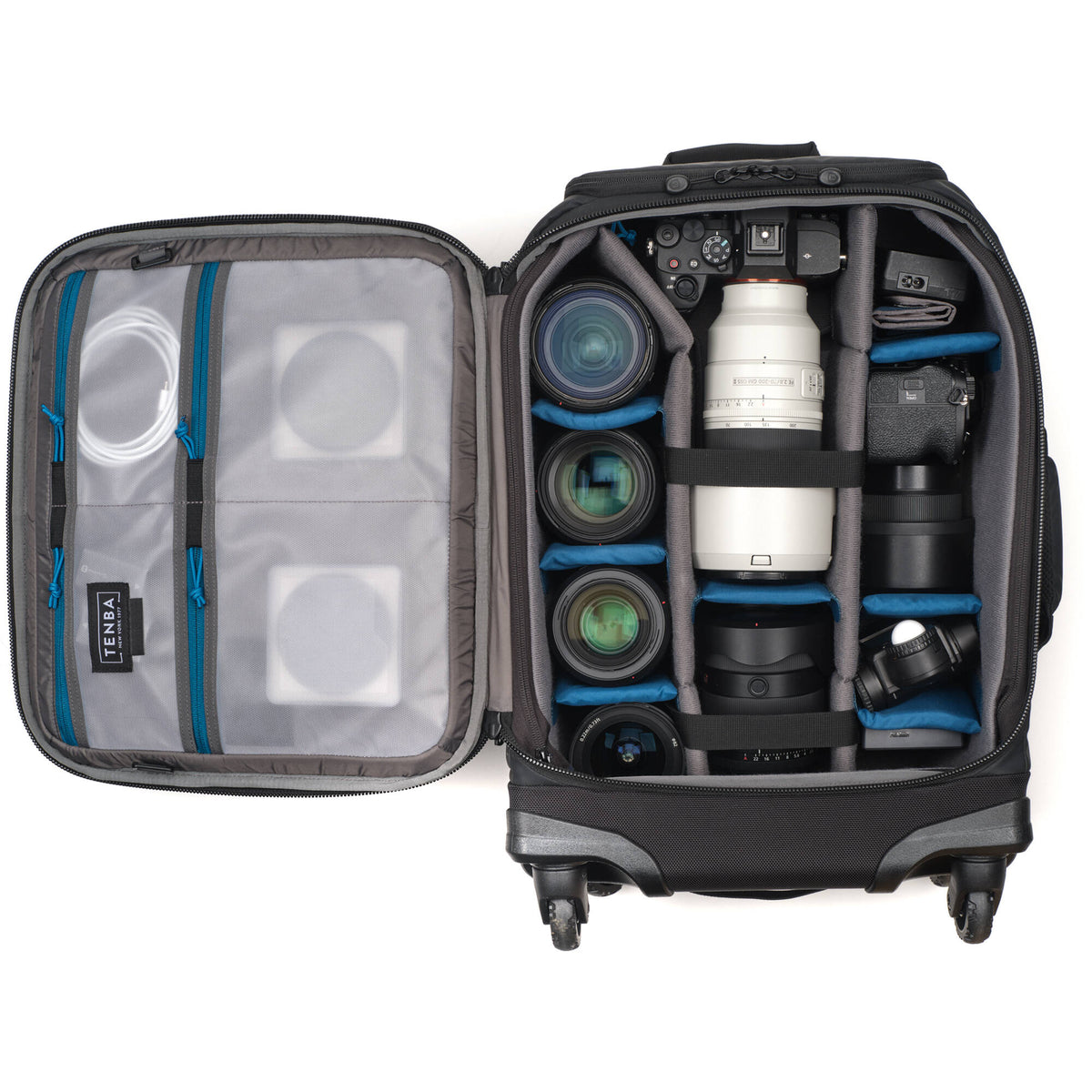 Valija con ruedas Tenba Axis V2 Spinner Backpack (Negro, 28L) - vista lateral