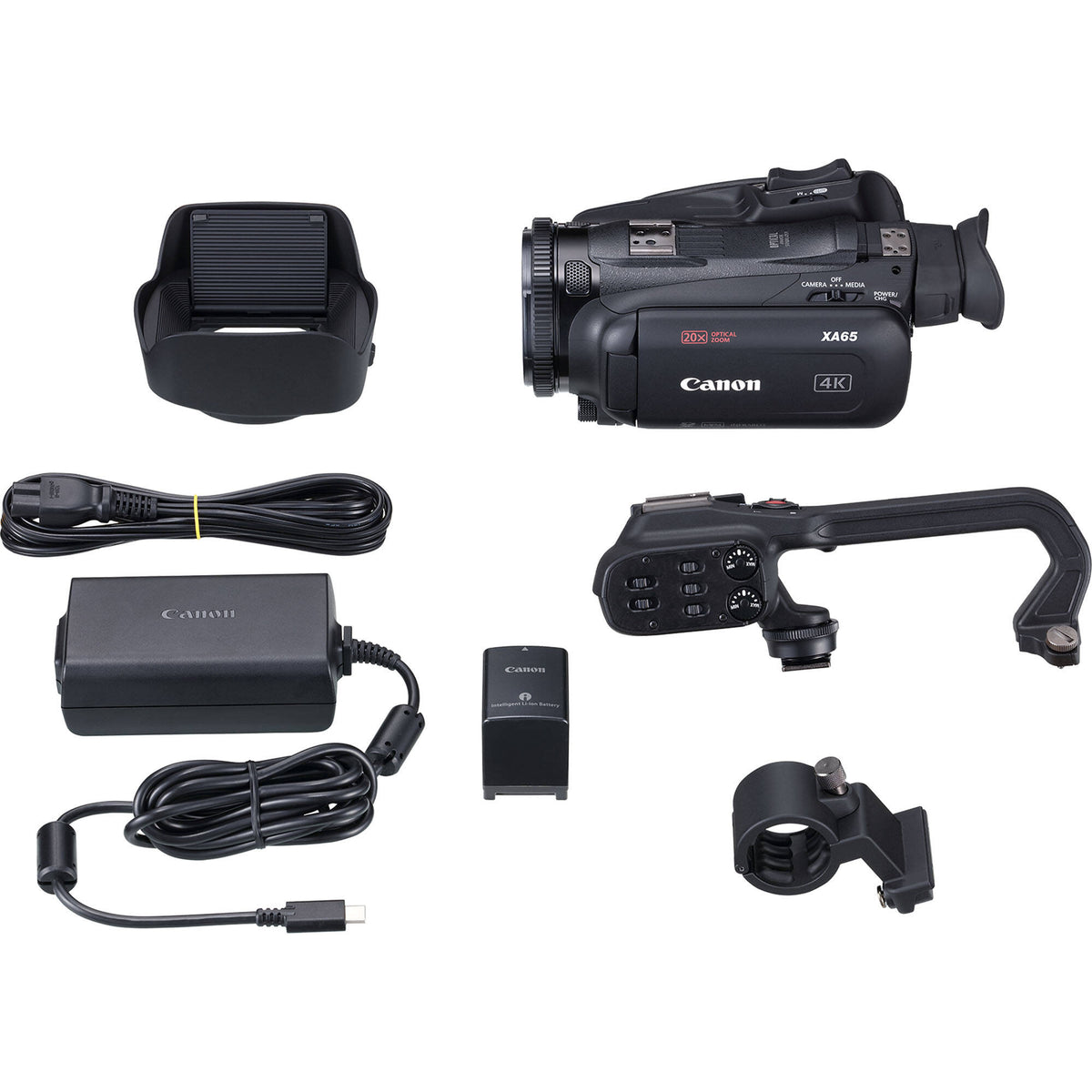 Videocámara Canon XA65 Profesional UHD 4K - contenido de la caja