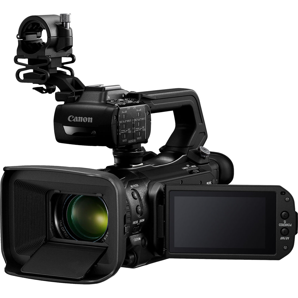 Videocámara Canon XA75 UHD 4K30 con Dual-Pixel Autofocus - vista frontal