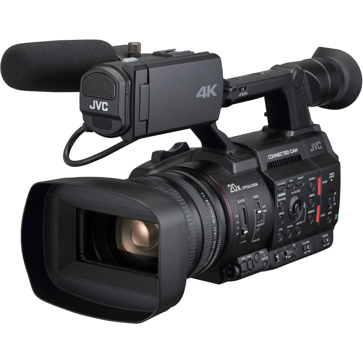 Videocámara JVC GY-HC500U Handheld Connected Cam 1" 4K Profesional - vista frontal