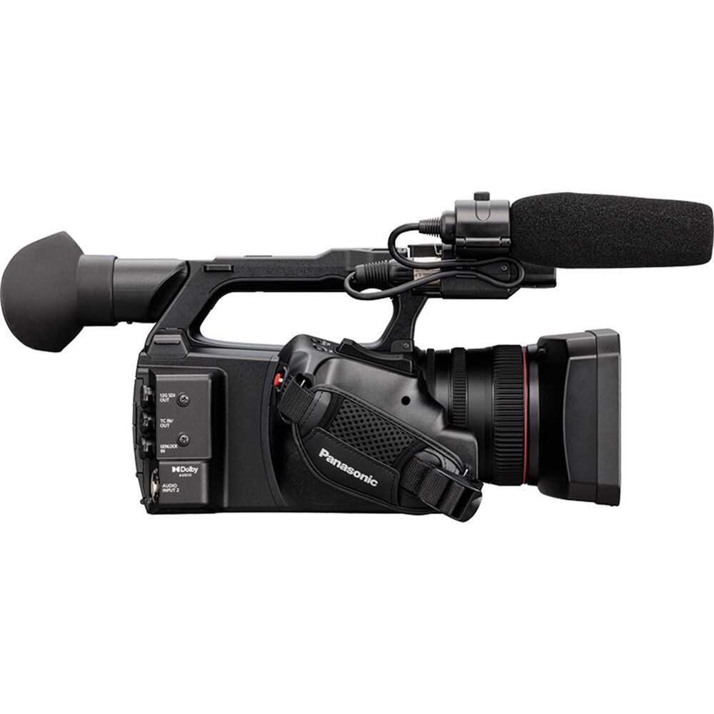 Videocámara Panasonic AG-CX370 UHD 4K Pro con NDI|HX2 and Auto-Tracking - vista lateral