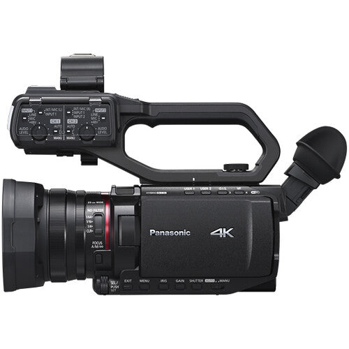 Videocámara Panasonic CX20 Profesional Compact 4K con XLR Inputs & IP Connectivity - vista frontal