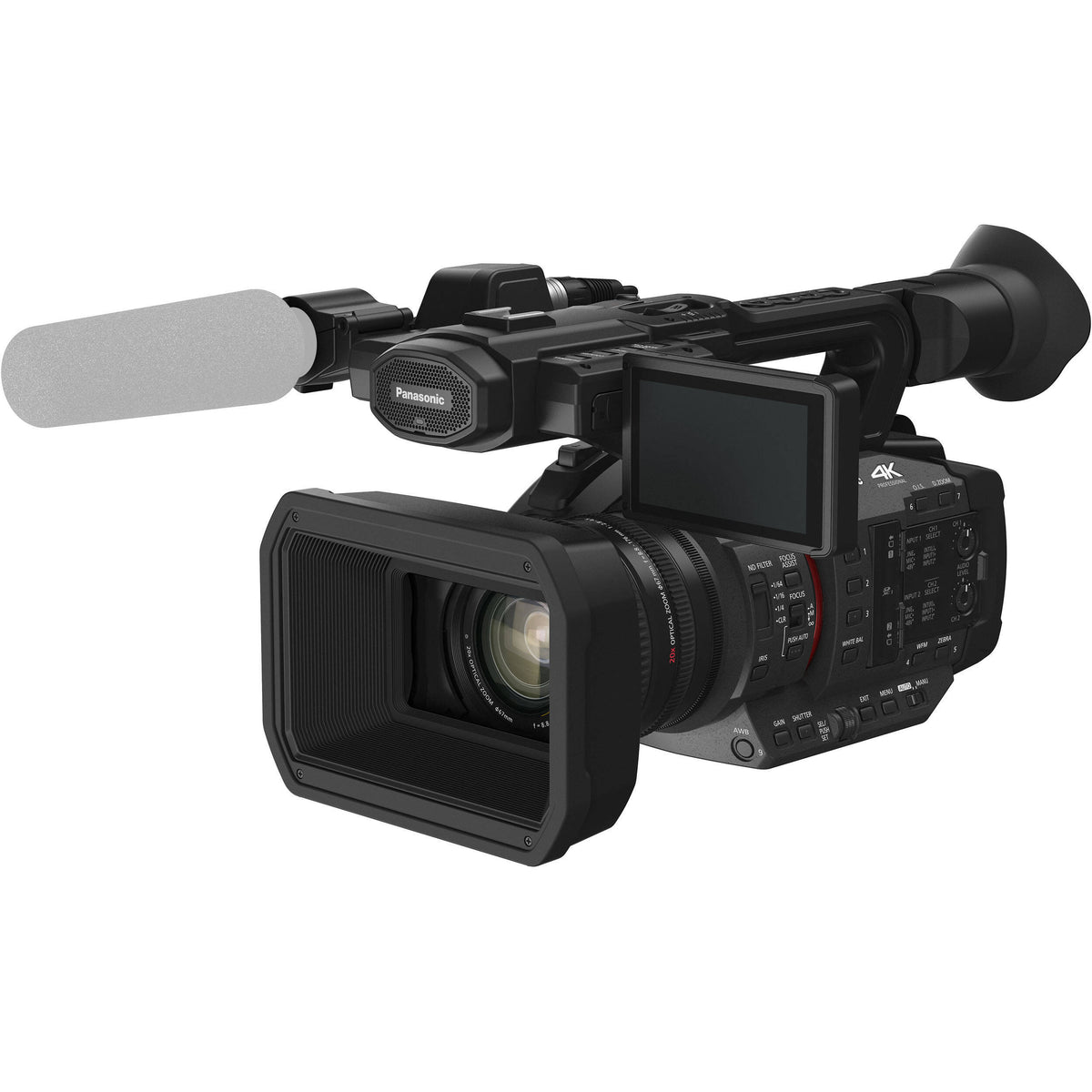 Videocámara Panasonic HC-X20 4K Mobile con Rich Connectivity - vista frontal