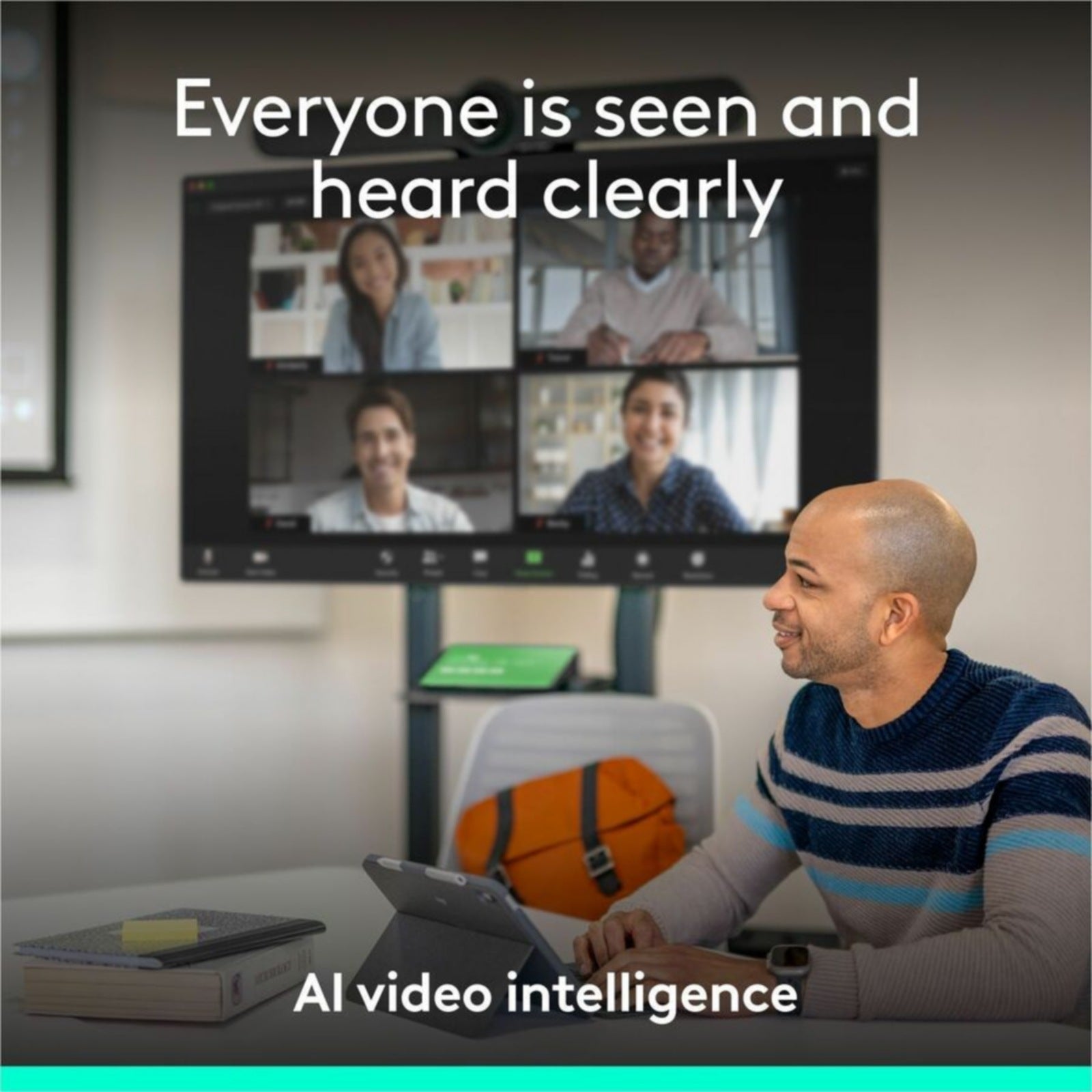 Videoconferencia Logitech Rally Bar All-In-One Video Bar for Medium and Large Rooms, Graphite - vista 3