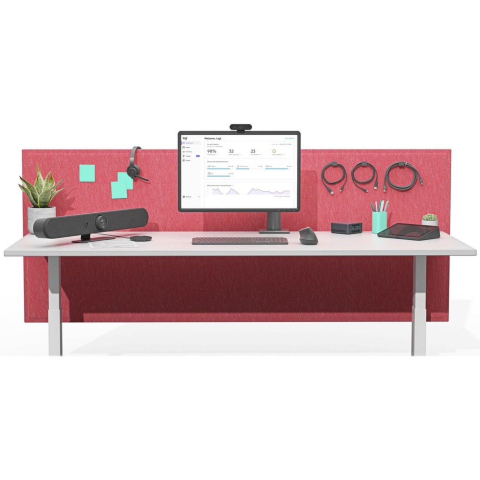 Videoconferencia Logitech Rally Bar Mini + Tap with Cat5e - vista 6