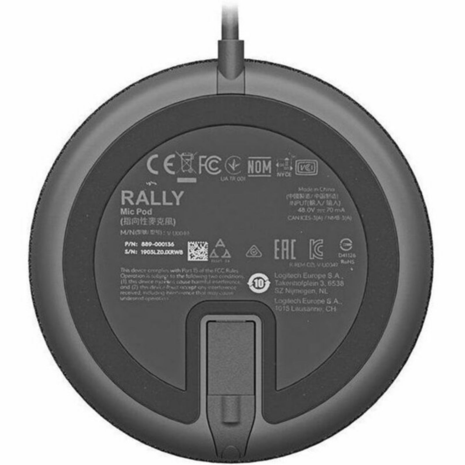 Videoconferencia Logitech Rally Mic Pod with RightSound for Rally, Rally Bar, and Rally Bar Mini - vista 5