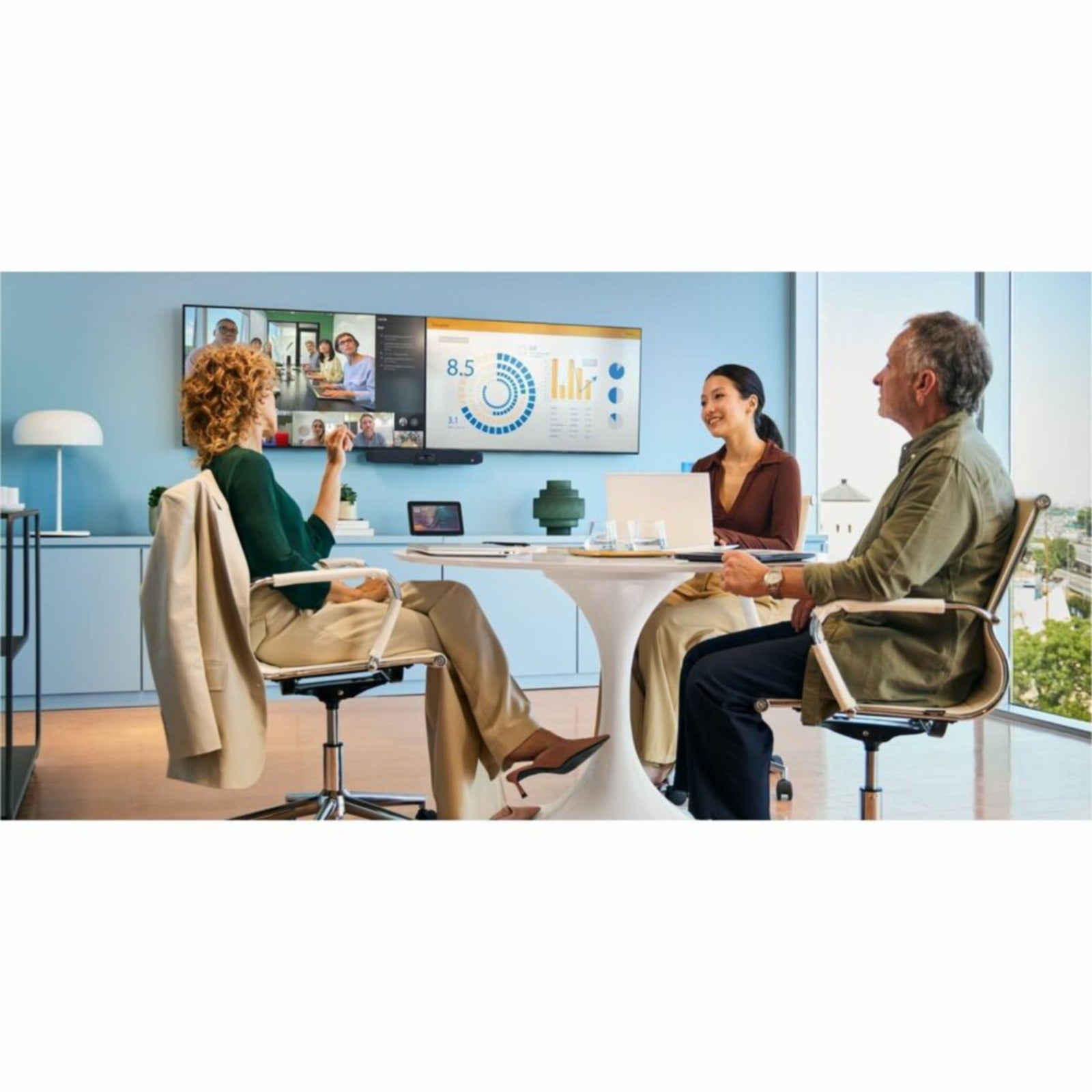 Videoconferencia Poly Studio V12 USB Video Bar No Power Supply - vista 5