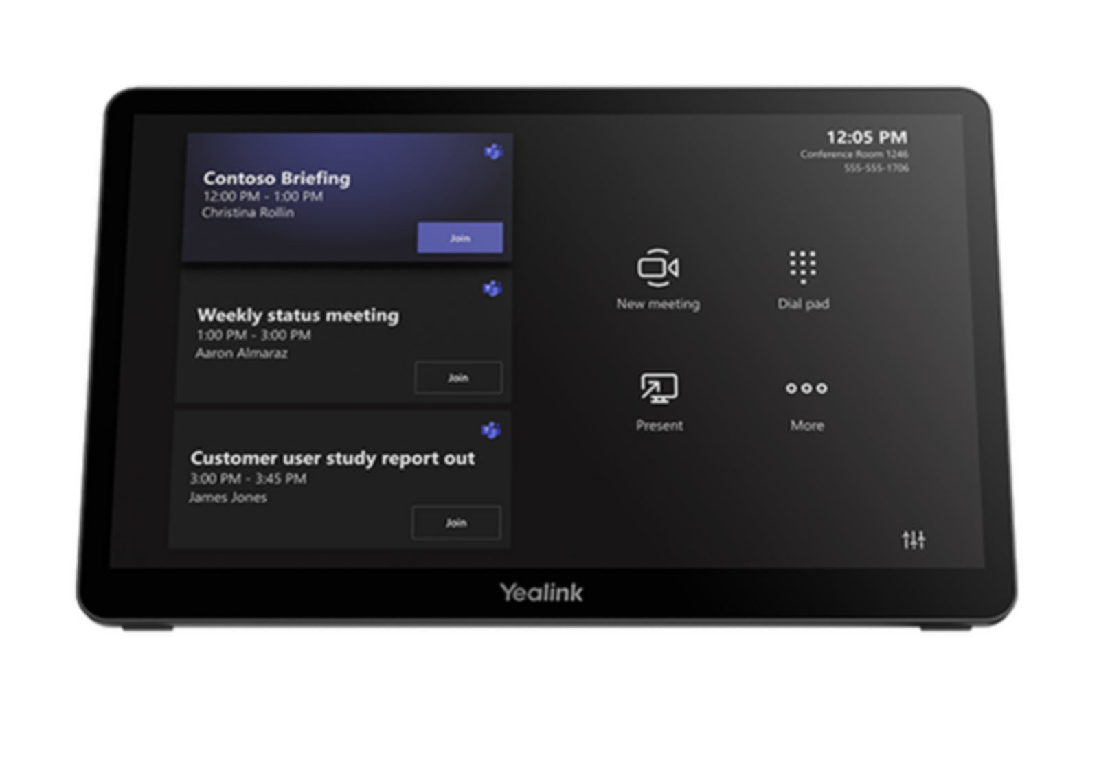 Videoconferencia Yealink MTouch Plus 11.6" Touch Panel Console - vista 2