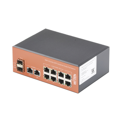Switch Industrial PoE+ no administrable Wi-Tek WI-PS310GF-I