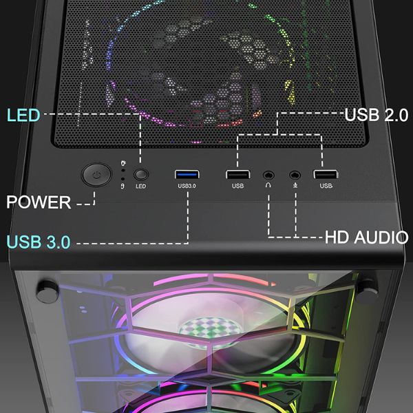 Case-de-PC-MUSETEX-S6-B-con-paneles-de-vidrio-templado-y-ventiladores-ARGB-personalizables-Torre-media-con-19-modos-de-luz