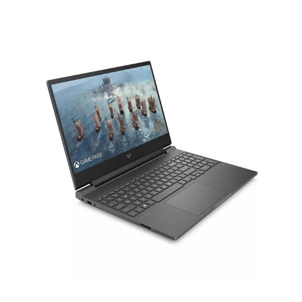 HP Victus Laptop Gaming vista frontal con videojuego