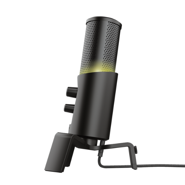 microfono con luz led color negro Trust
