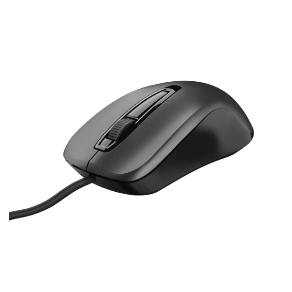 mouse con cable trust color negro