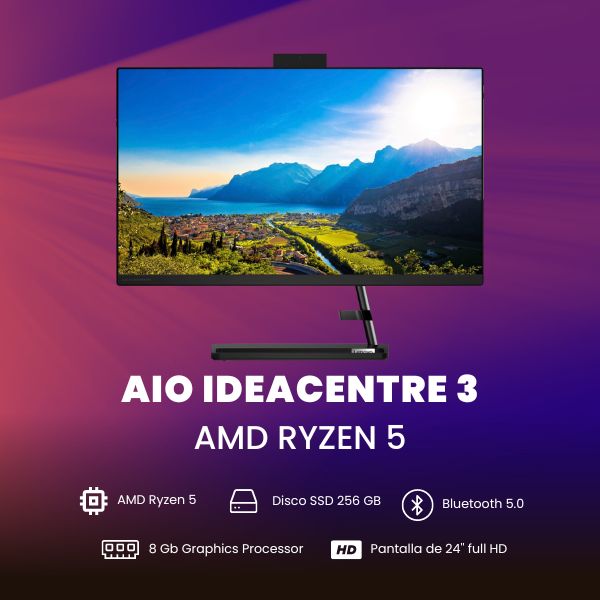 AIO-Lenovo-Ideacentre-3-AMD-Ryzen-5-24-pulgadas-front