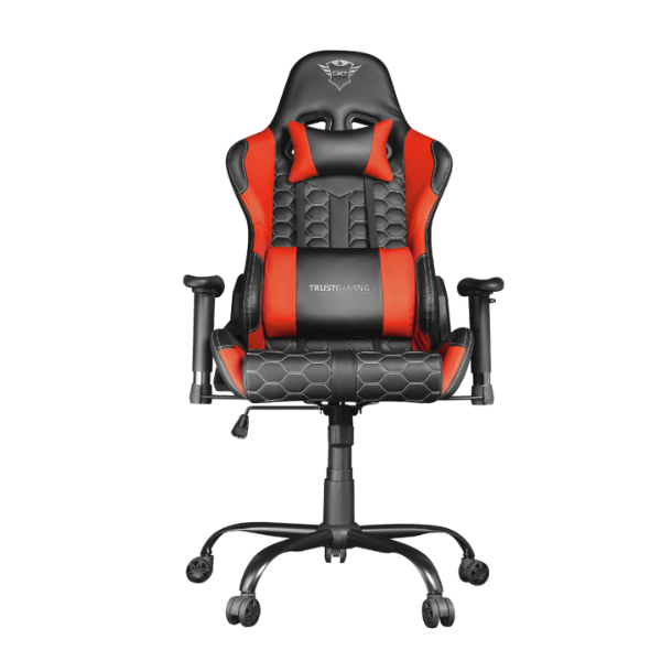 silla gamer Trust Asiento reclinable en rojo y negro