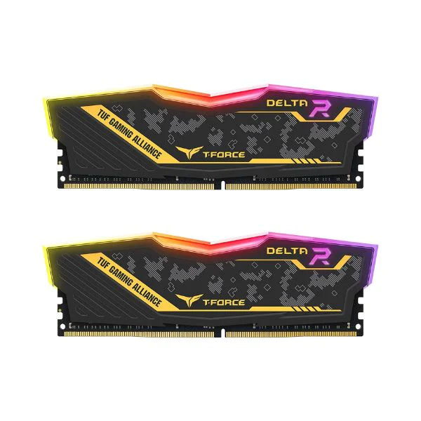 Memoria TEAMGROUP T-Force Delta TUF Gaming RGB DDR4 32GB (2x16GB) 3200MHz (PC4-25600) CL16 TF9D432G3200HC16FDC01