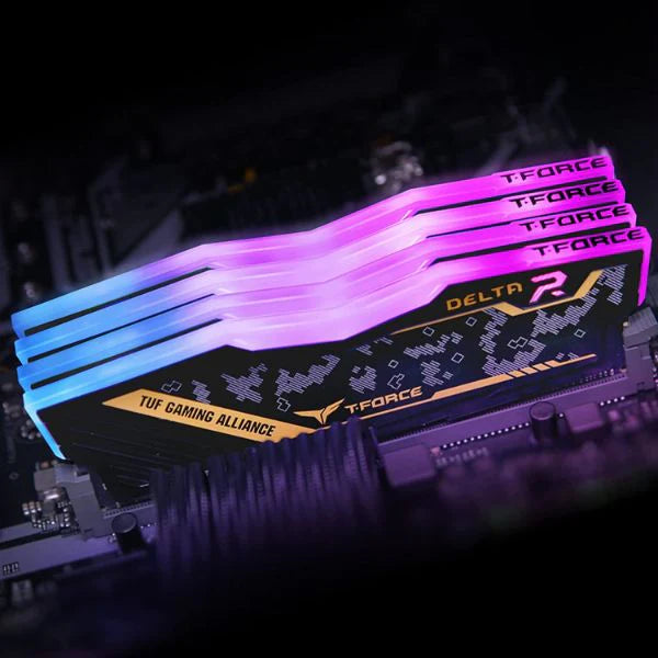 Memoria TEAMGROUP T-Force Delta TUF Gaming RGB DDR4 32GB (2x16GB) 3200MHz (PC4-25600)